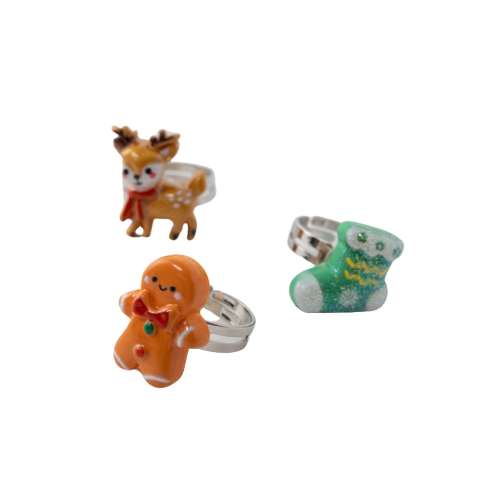 Kids 6pk Ring Set - CHRISTMAS